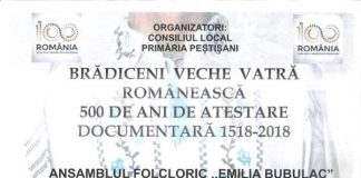 Cinci secole de la prima atestare documentară a localității Brădiceni
