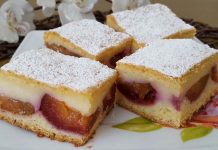 Rețeta săptămânii – Prăjitură cu prune și cremă de vanilie