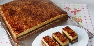 Rețeta săptămânii – Prăjitură cu cremă de vanilie și spumă de ness