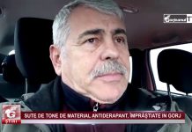 SUTE DE TONE DE MATERIAL ANTIDERAPANT, ÎMPRĂȘTIATE IN GORJ
