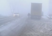 Cod galben de ceață în Gorj până la prânz