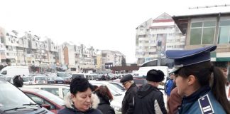 Poliția, în Piața Centrală