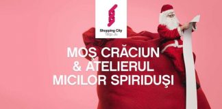 Moș Crăciun, în vizită la mall-ul din Târgu-Jiu
