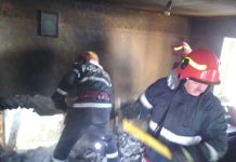 FOTO: Incendiu la Sănătești