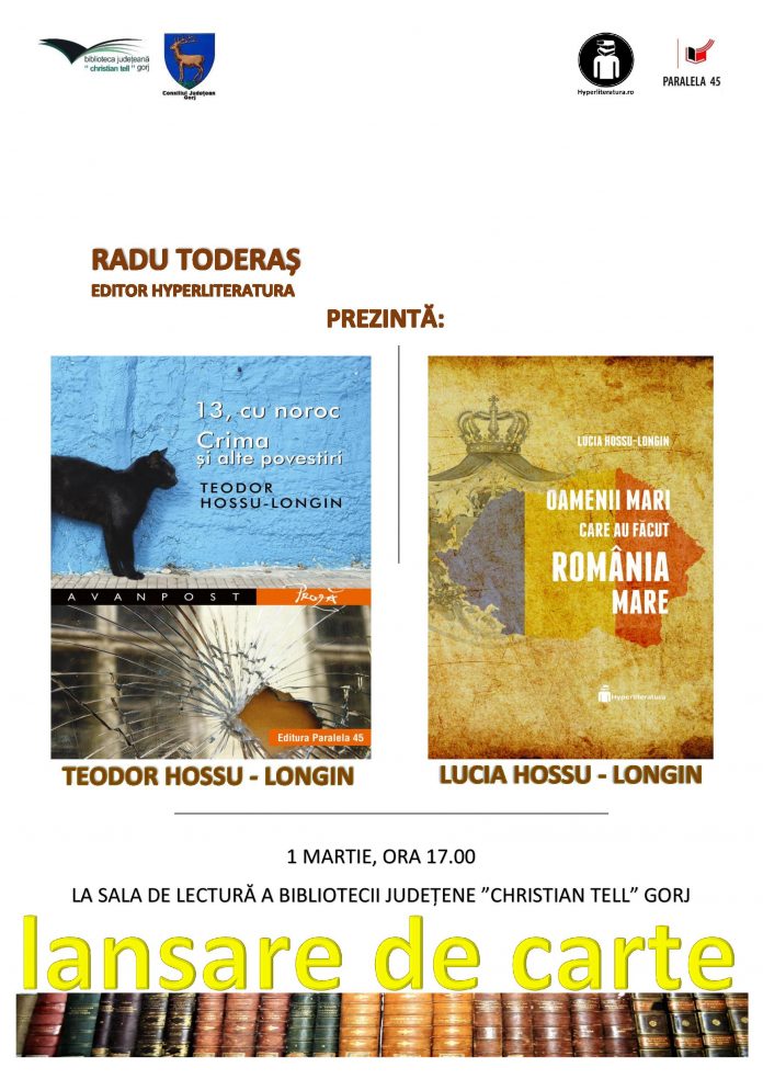 Vineri, lansări de carte la Biblioteca „Christian Tell”