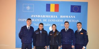 Cinci studenți, în practică la Jandarmeria Gorj