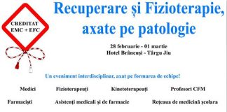 Peste 140 de participanţi, anunţaţi la Conferinţa “Recuperare şi fizioterapie, axate pe patologie”