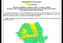 FOTO: Nordul județului Gorj, sub cod galben