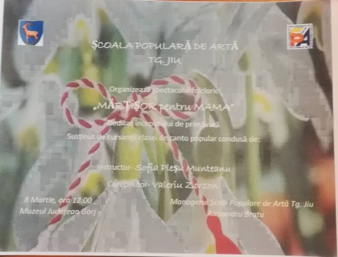 Mâine, spectacol la Târgu-Jiu, dedicat Zilei Mamei