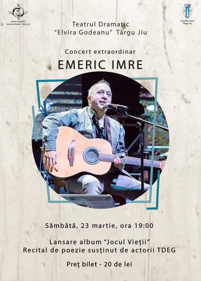 Emeric Imre, în concert la Târgu Jiu! Vezi aici când!