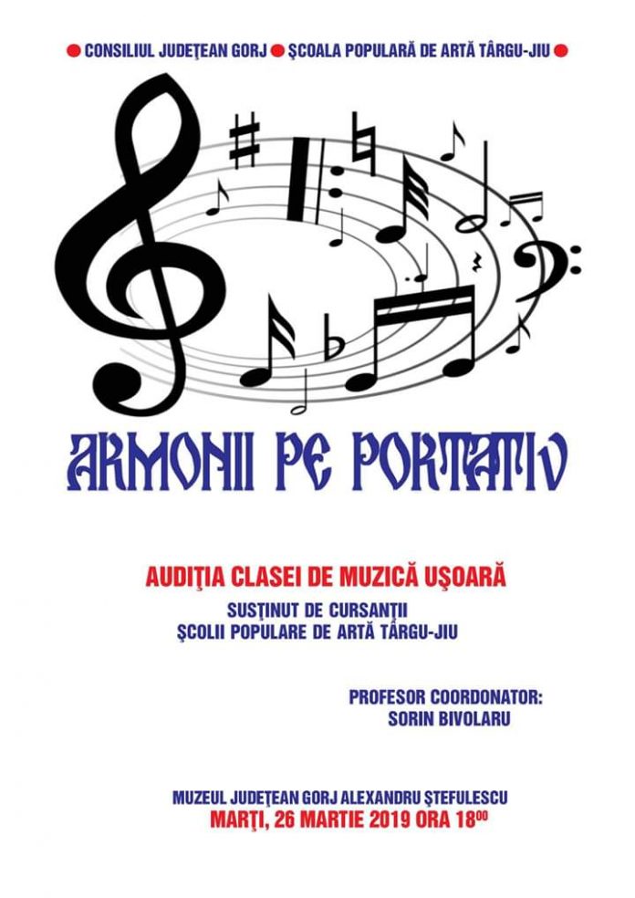 Marți, spectacol de muzică ușoară al elevilor ȘPA Târgu Jiu