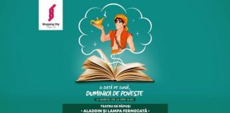 Teatru de păpuşi, la mall-ul din Târgu-Jiu