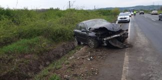 Șofer rănit într-un accident provocat de el