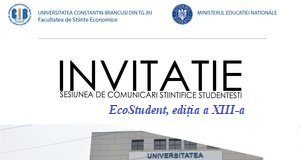 UCB Târgu-Jiu organizează astăzi o nouă ediţie a Sesiunii ECOSTUDENT