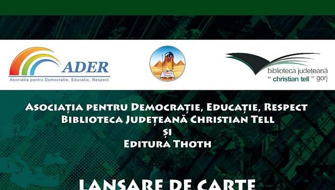 Astăzi, lansare de carte la Biblioteca „Christian Tell”