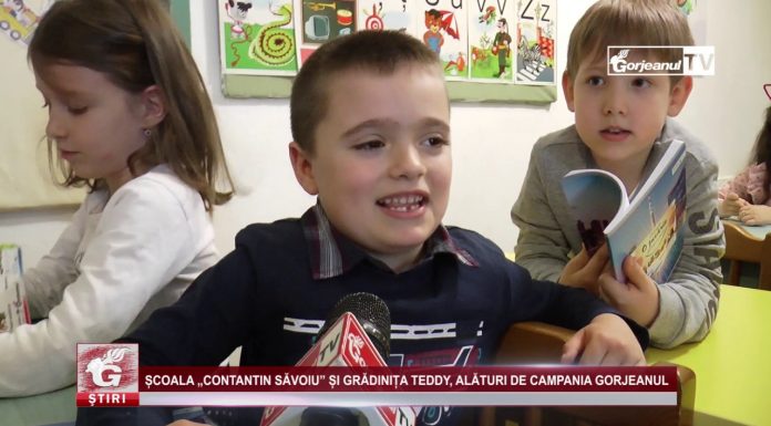ȘCOALA „CONSTANTIN SĂVOIU” ȘI GRĂDINIȚA TEDDY, ALĂTURI DE CAMPANIA GORJEANUL