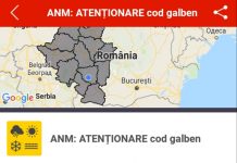 Cod galben de ploi și vijelii, în Gorj