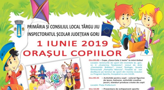 Program bogat pentru cei mici, la Târgu-Jiu, de 1 Iunie