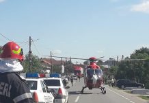 FOTO: Accident la Țânțăreni! A intervenit elicopterul SMURD
