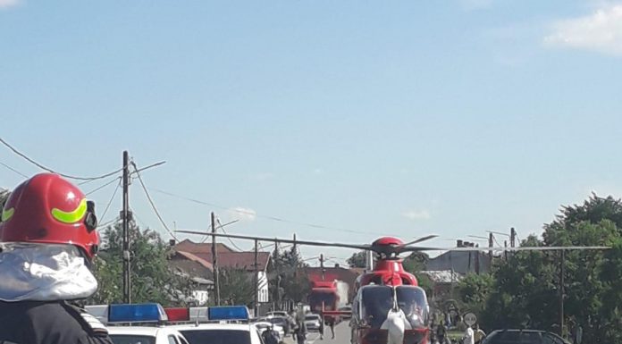 FOTO: Accident la Țânțăreni! A intervenit elicopterul SMURD