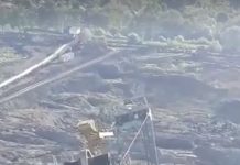 Excavator făcut praf în cariera Alunu