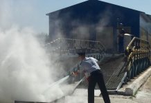 Simulare de incendiu la o societate din Târgu-Jiu