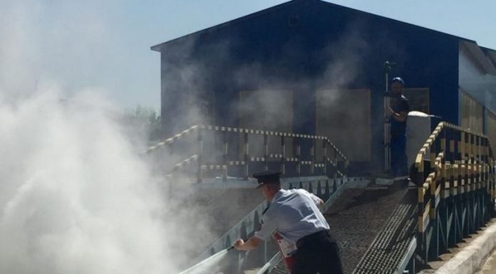 Simulare de incendiu la o societate din Târgu-Jiu