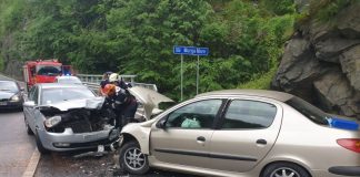 Accident rutier provocat de un șofer începător, după o depăşire riscantă în curbă