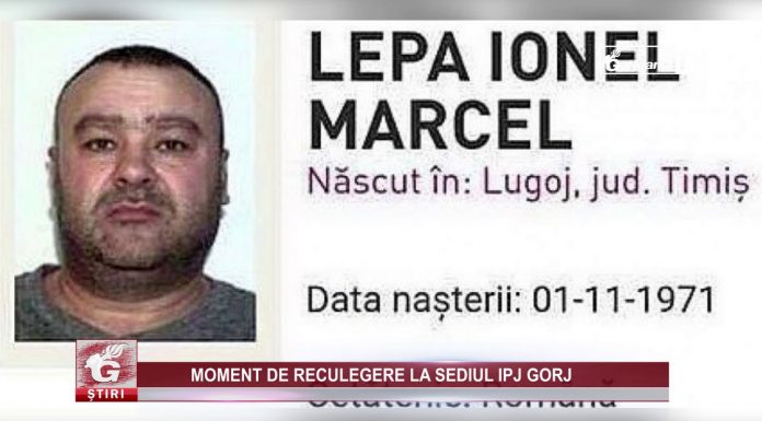 MOMENT DE RECULEGERE LA SEDIUL IPJ GORJ