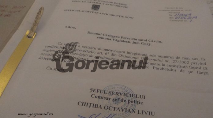 Polițiștii Țuțuc și Ionete, cercetați de Parchetul de pe lângă Judecătoria Motru pentru abuz în serviciu și fals în înscrisuri