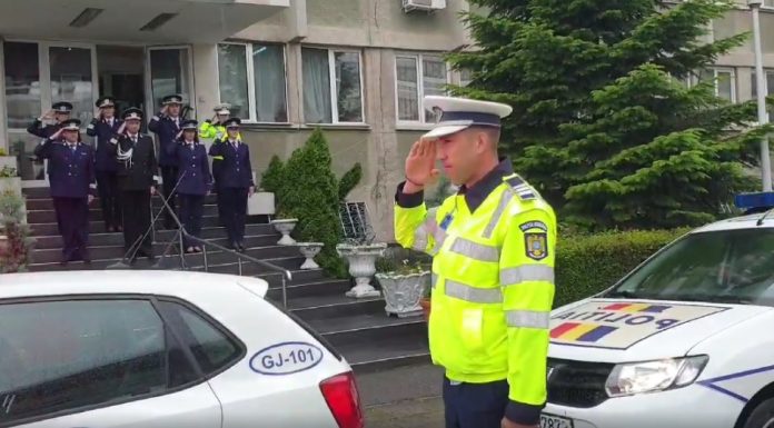 Moment de reculegere la IPJ Gorj, în memoria polițistului ucis în misiune