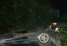 Accident cu doi răniți, provocat de un șofer începător