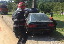 Incendiu de pădure, simulat la Runcu