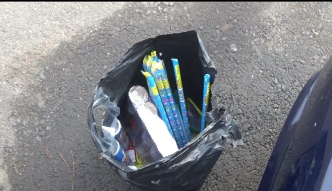 Artificii confiscate de polițiști, în târgul de la Arcani