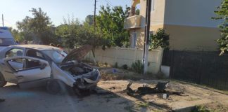 Accident provocat de o șoferiță începătoare