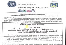 Cod portocaliu de ploi, în Gorj