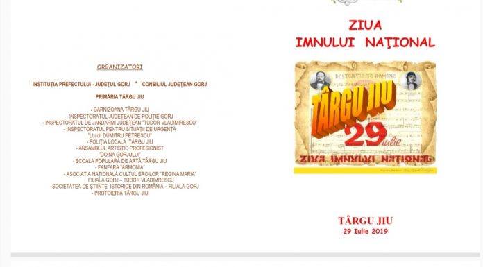 Programul de la Târgu Jiu de Ziua imnului național al României
