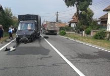 Soț și soție, răniți în accident la Telești