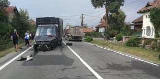 Soț și soție, răniți în accident la Telești