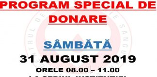 Program special de donare de sânge