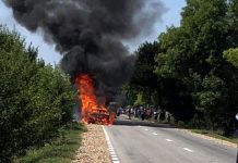 Dosar penal după incendierea mașinii de la Scoarța