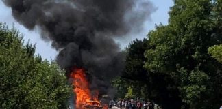 Dosar penal după incendierea mașinii de la Scoarța