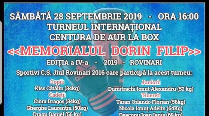 Pugilişti din cinci ţări la Memorialul ,,Dorin Filip”
