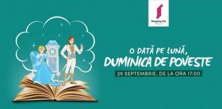 Teatru de păpuşi, la mall-ul din Târgu-Jiu