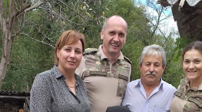 Un veteran de război din Logrești a împlinit 103 ani! Nenea Olaru nu a fost uitat de autorități