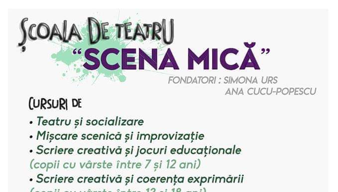 Se redeschide Şcoala de teatru „Scena Mică”!