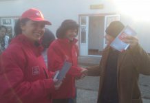 Deputatul Elvira Șarapatin și organizația PSD Tismana, în campanie în târgul săptămânal!