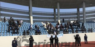 „Bătaie” între suporteri și jandarmi pe noul stadion municipal!