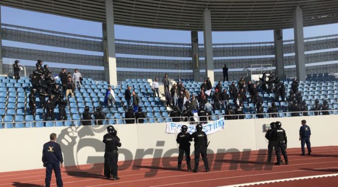 „Bătaie” între suporteri și jandarmi pe noul stadion municipal!