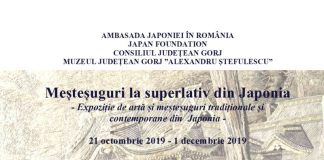 S-a inițiat colaborarea Muzeului de la Gorj cu Ambasada Japoniei! – Expoziţie de meşteşuguri japoneze, la Târgu-Jiu, din 21 octombrie